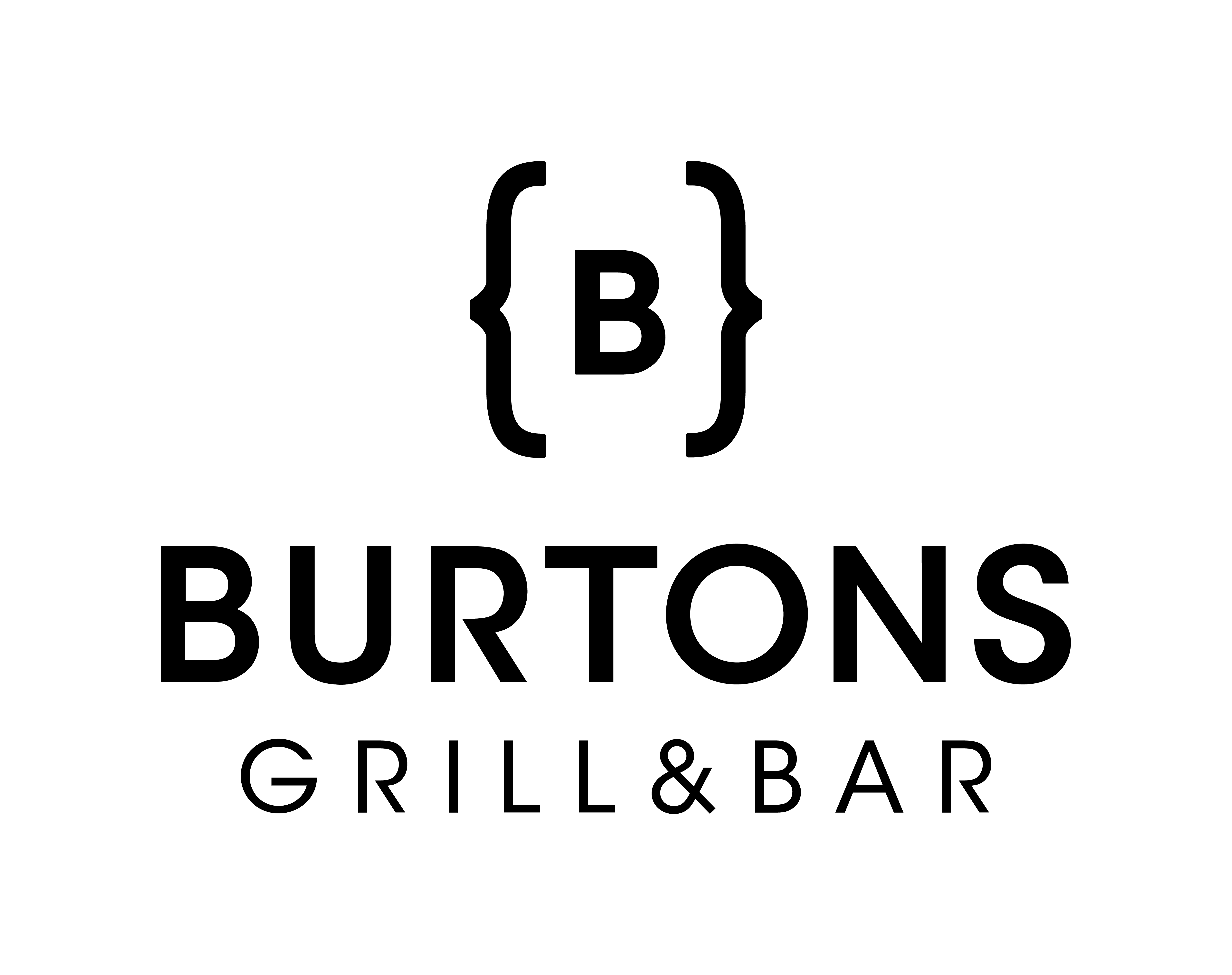Burtons Logo - Stack - Black