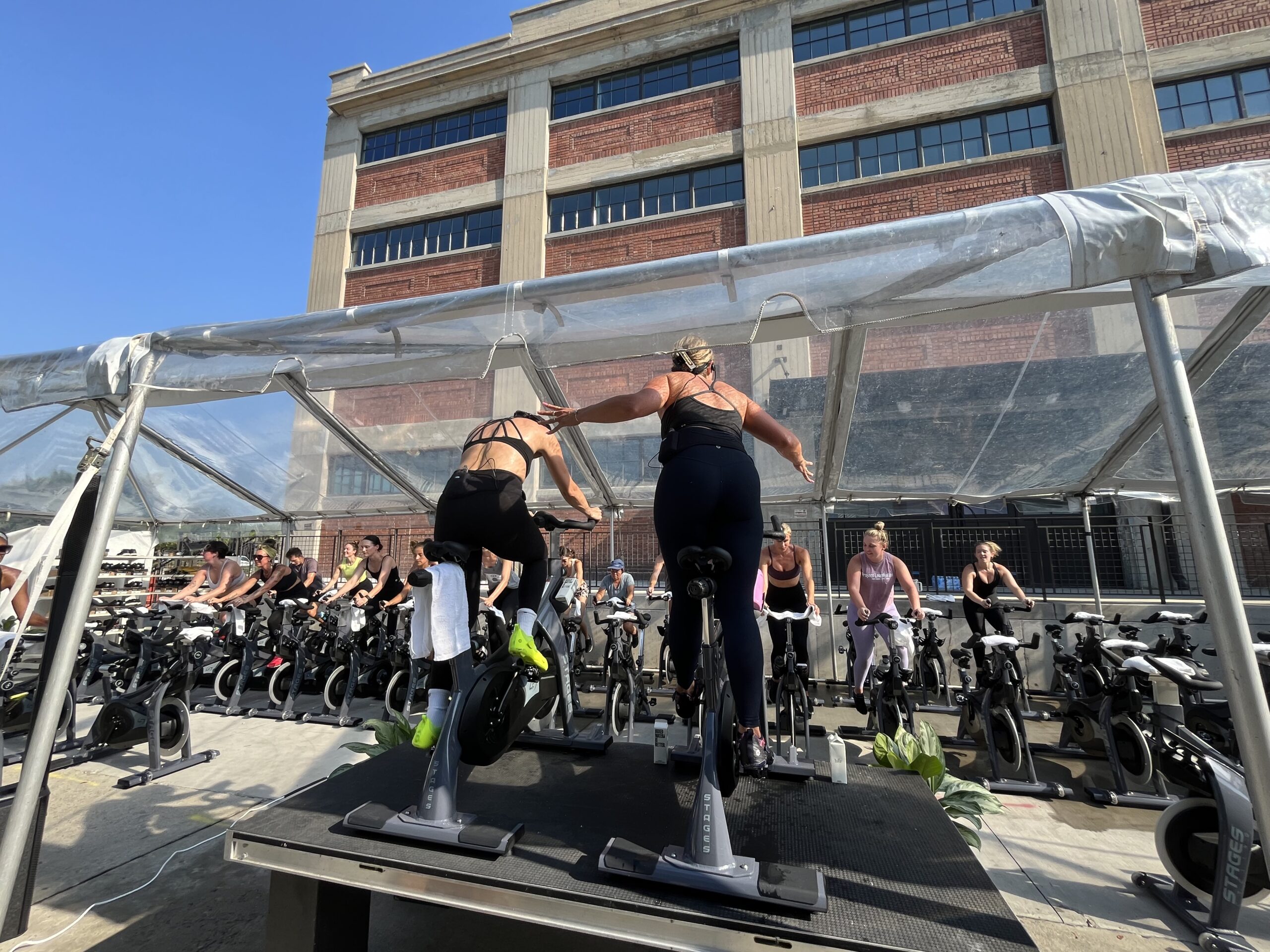 Outdoor spin class