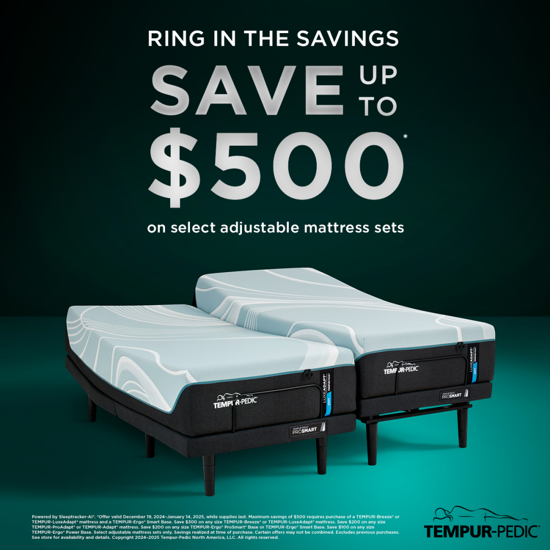 Tempur-Pedic - Campaign 77 - Save up to 500 on select adjustable mattress sets - EN - 1080x1080