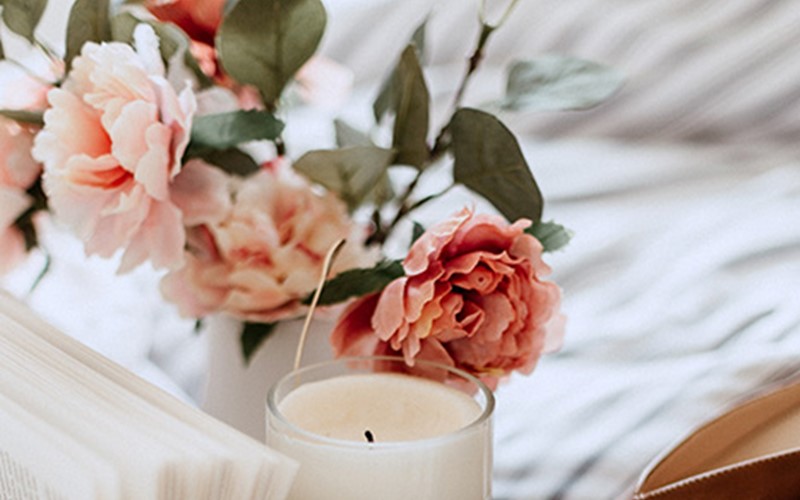 Flower and candle