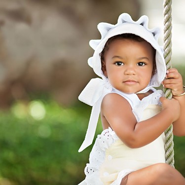baby in a bonnet